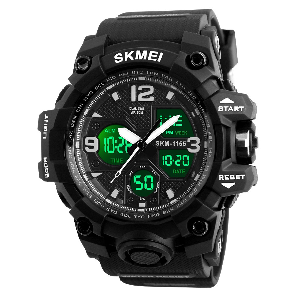 SKMEI 1155B Silicone Watch Casual Waterproof Male Wrist Watch Hot Sale Camouflage Electronic Digital Men Watches Reloj