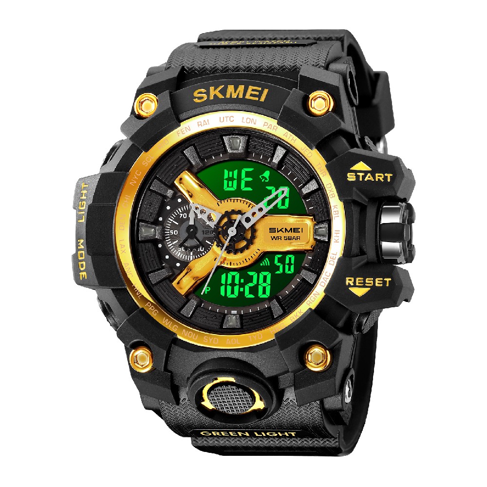 SKMEI 2396 DUAL TIME WATCH OUTDOOR SPORTY WATERPROOF DIGITAL WATCH