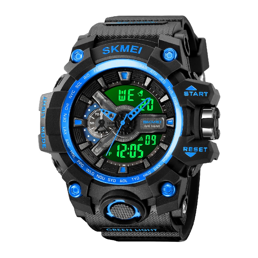 skmei 2396 5bar analogue digital dual time zone watch high quality custom sports best men's original watches official Reloj Watches