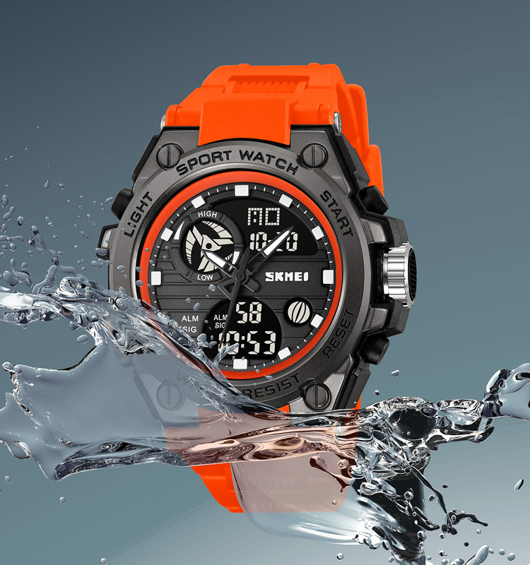 SKMEI 2360 Mens Multifunction Chrono Date Waterproof Dual Time Jam tangan Wristwatch Reloj Hombre Digital Sport Watch