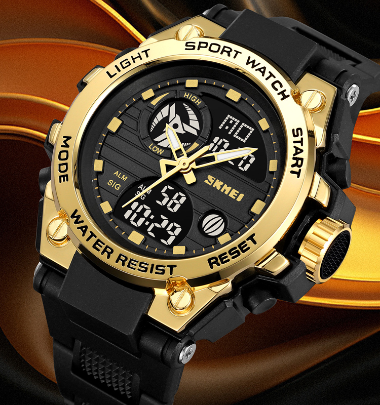 SKMEI 2360 Mens Multifunction Chrono Date Waterproof Dual Time Jam tangan Wristwatch Reloj Hombre Digital Sport Watch