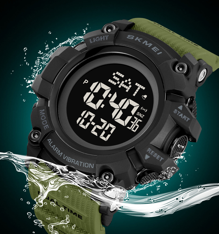 SKMEI 2313 Electronic men hand vibration alarm watch digital waterproof sports vibrating wrist watch relogio masculino