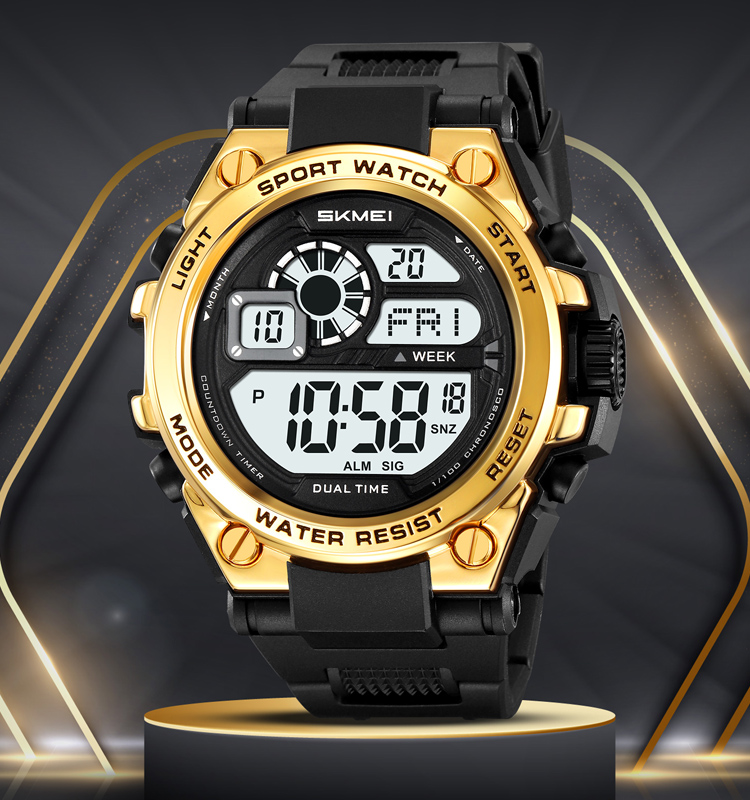 SKMEI 2318 Top grade montre sport shock watch alarm wholesale orologi digit wristwatch digital for mens 5atm