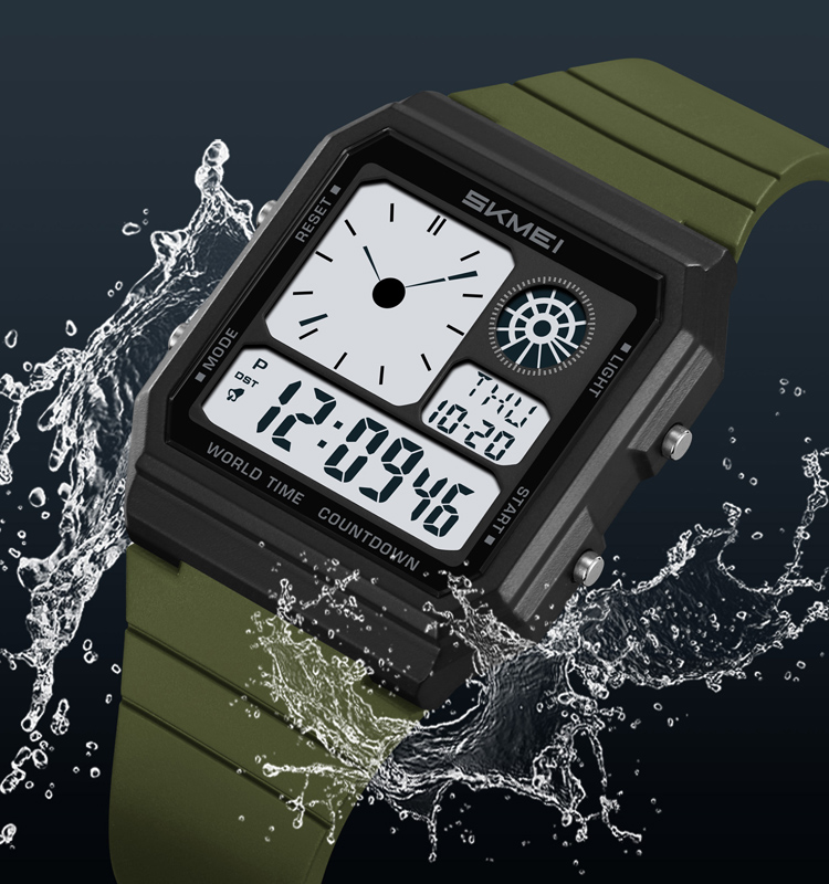 SKMEI 2347 Outdoor Sports Plastic Watches Men 30M Waterproof Countdown Digital Watches Reloj De Mujeres Wristwatches