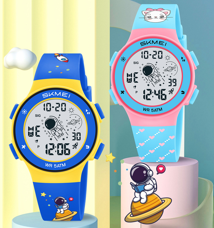 SKMEI 2267 Waterproof Gift Watch Digital Cartoon Image Fancy Wrist Watches for Kids