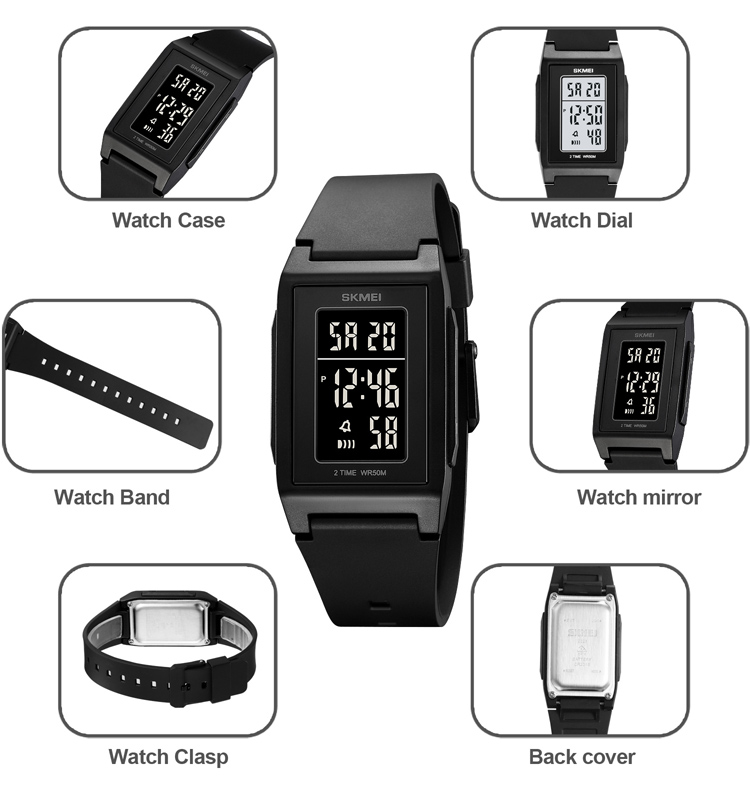 SKMEI 2321 Thin Sports Watch Waterproof Digital Teenage Fashion Watches