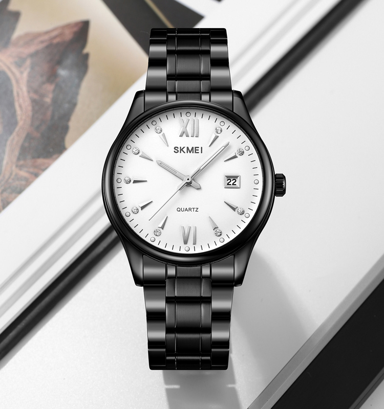 SKMEI 2158 Analog Quartz Watch Stainless Steel Strap Simple Design with Branded Logo for Men Manufactured by SKMEI