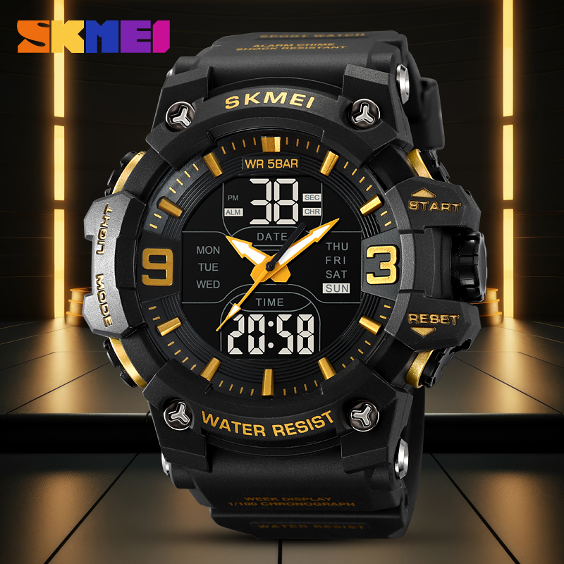 SKMEI 2222 Manufacturer SKMEI Unique Digital Wristwatch for Men 50M Waterproof Sport Serial 2222 Band PC Case