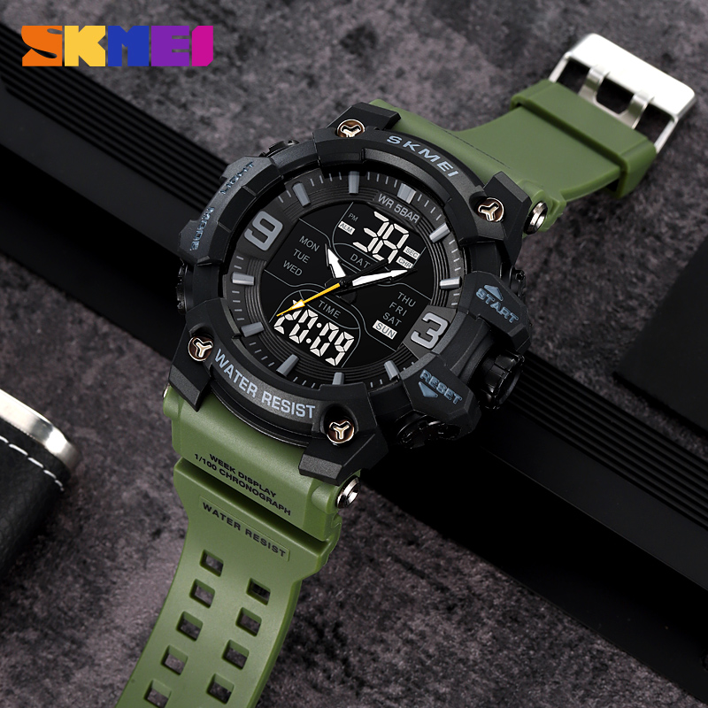 SKMEI 2222 Manufacturer SKMEI Unique Digital Wristwatch for Men 50M Waterproof Sport Serial 2222 Band PC Case