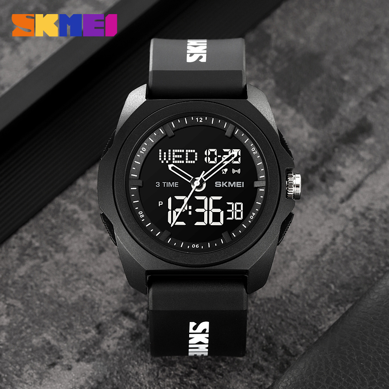 SKMEI 2199 G Sport Men's New Model Digital Wristwatch with Luminous Band Chrono Alarm Features Arabic Electronic Number Display