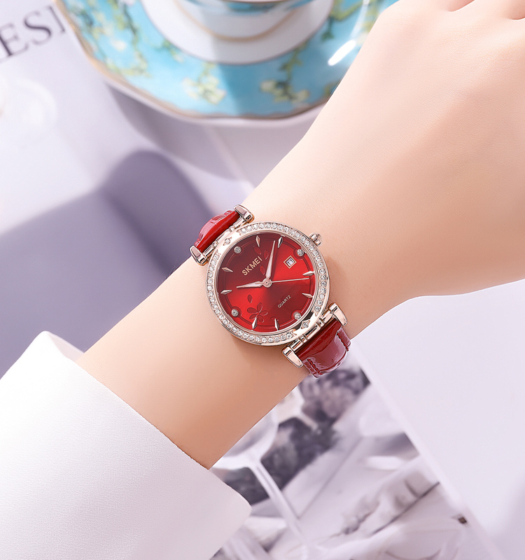 SKMEI 2169 Wholesale vintage quartz women custom miyoda 2035 movement ladies watch leather wrist female