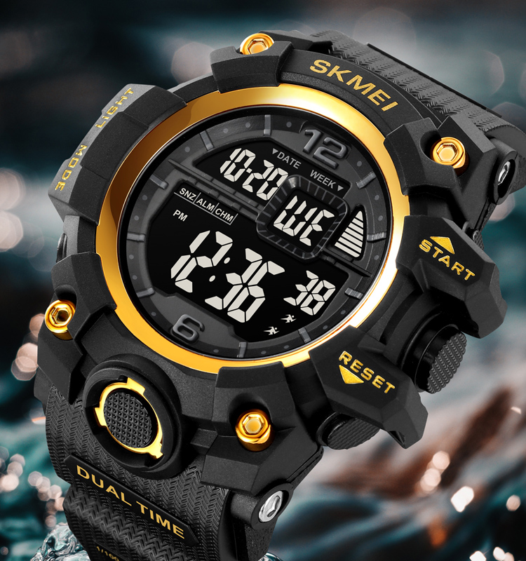 SKMEI 2245 Luxury Digital Watch for Boys Large Wristwater Resistant 50m Sports Watch for Men with Resin Band