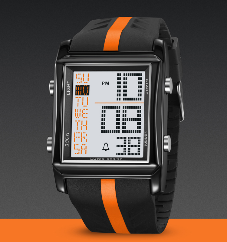 SKMEI 2207 Orange reloj militar barato digital watch custom reloj deportivo para hombre Chrono men watch sport