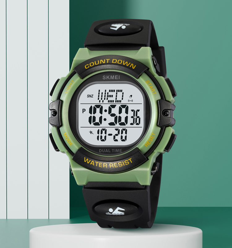 SKMEI 2164 Reloj para ninos 50 meters waterproof relojes sport digital watch matcha green watch camouflage digital watch for kids