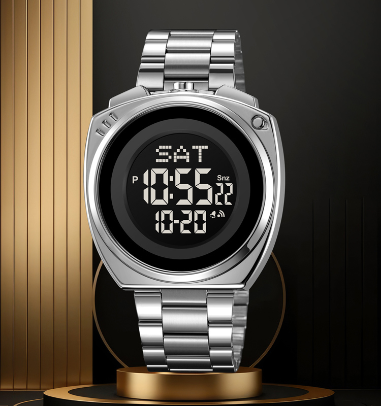 SKMEI 2242 Special case latest other watches fashion luxury digital watch metal men watch stainless steel band