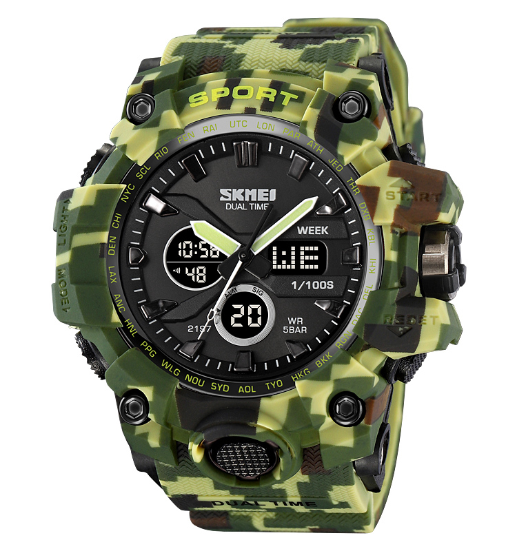 SKMEI 2197 Guangdong SKMEI Manufacture Nordic Style gents men custom photo watch 24 hour dial sport watch digital quartz