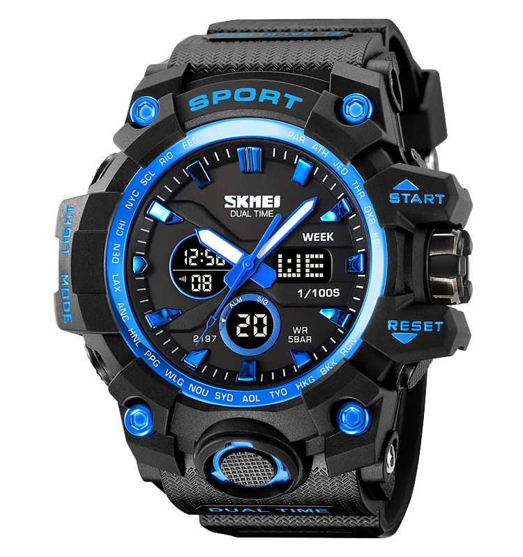 SKMEI 2197 Guangdong SKMEI Manufacture Nordic Style gents men custom photo watch 24 hour dial sport watch digital quartz