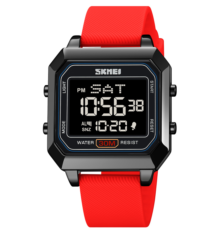 SKMEI 2150 bright color orange digital watch retro waterproof sport chrono watch square fashion men watch high quality Relogio