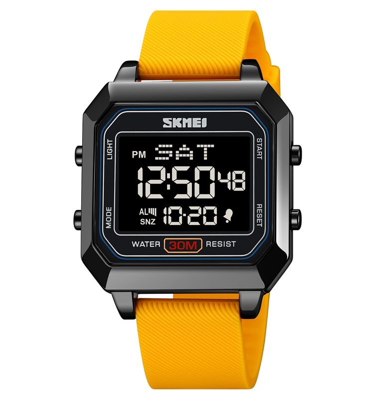 SKMEI 2150 bright color orange digital watch retro waterproof sport chrono watch square fashion men watch high quality Relogio