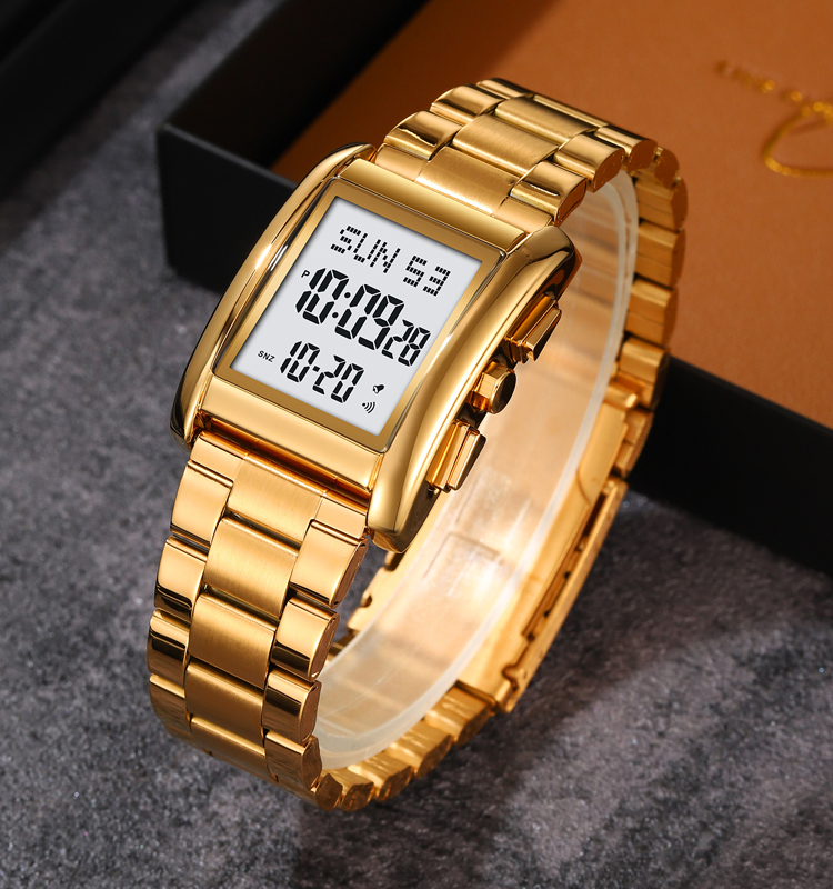 SKMEI 2228 Gold Plated Wristwatch Digital Men Watch Somalia Fashion Jewelry Reloj Digital Men's Luxury Watch