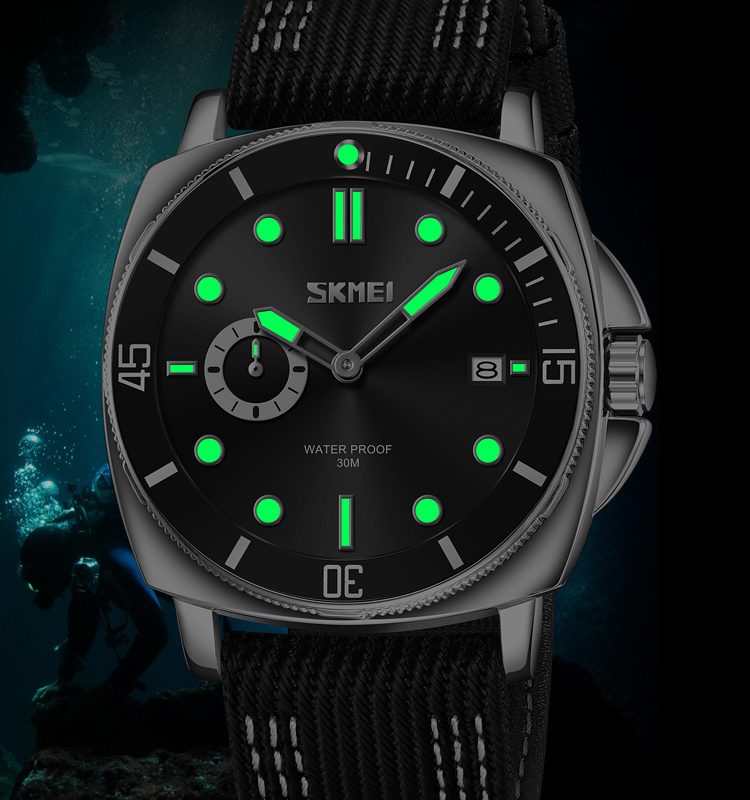 Skmei 9328 Sport Watch Men Conceptual Indiciduality Wrist Watches Luminous Pointer Relojes Hombre Nylon Cloth Quartz Watches