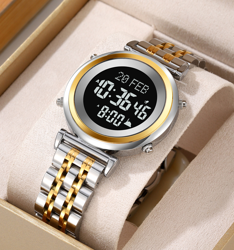 SKMEI 2139 muslim azan clock watch montre homme luxury men best digital qibla watch for islamic Excellent quality