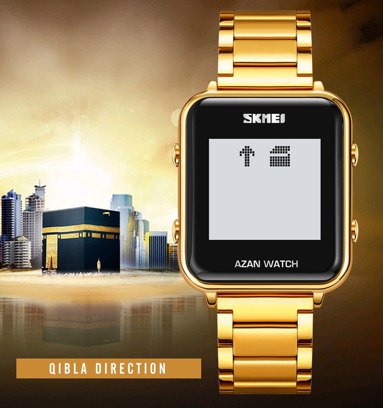 SKMEI 2064 waterproof muslim watch azan prayer automatic for men 2024 high quality