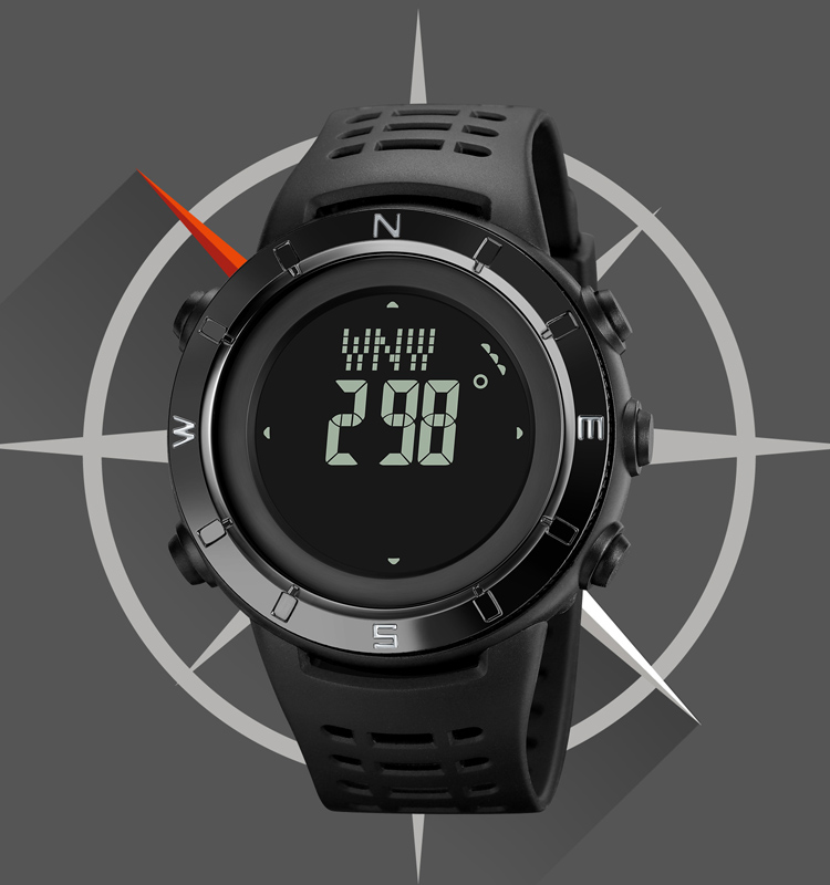 Skmei 2096 world time sports compass watches men wrist waterproof watch digital watches foe men