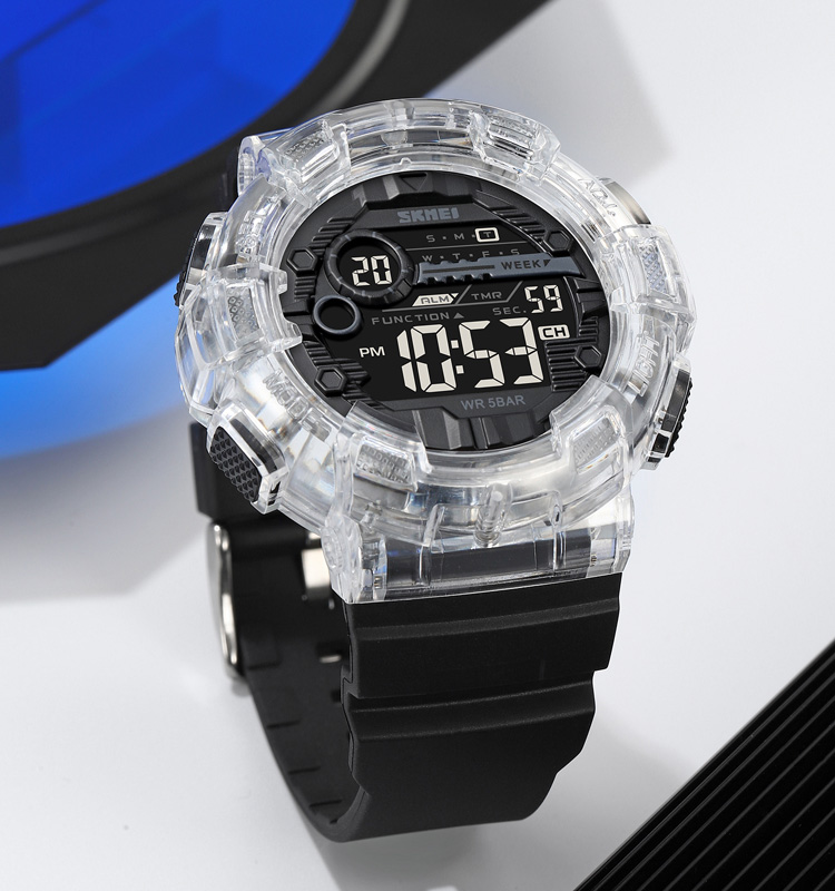 Relojes hombre Skmei watch men 2110 fashion colorful transparent case digital watches waterproof