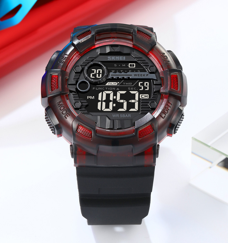 Relojes hombre Skmei watch men 2110 fashion colorful transparent case digital watches waterproof