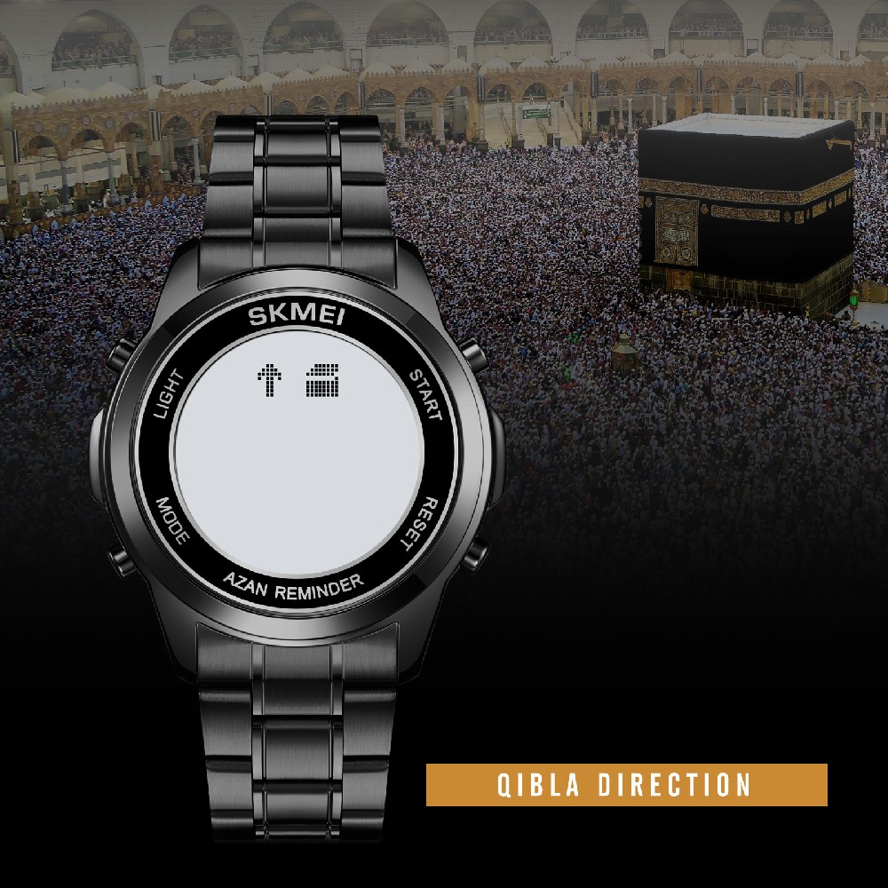 Horloge azane 2097 SKMEI azan muslim prayer time watch digital adhan alfajr qibla watch for men wrist religious